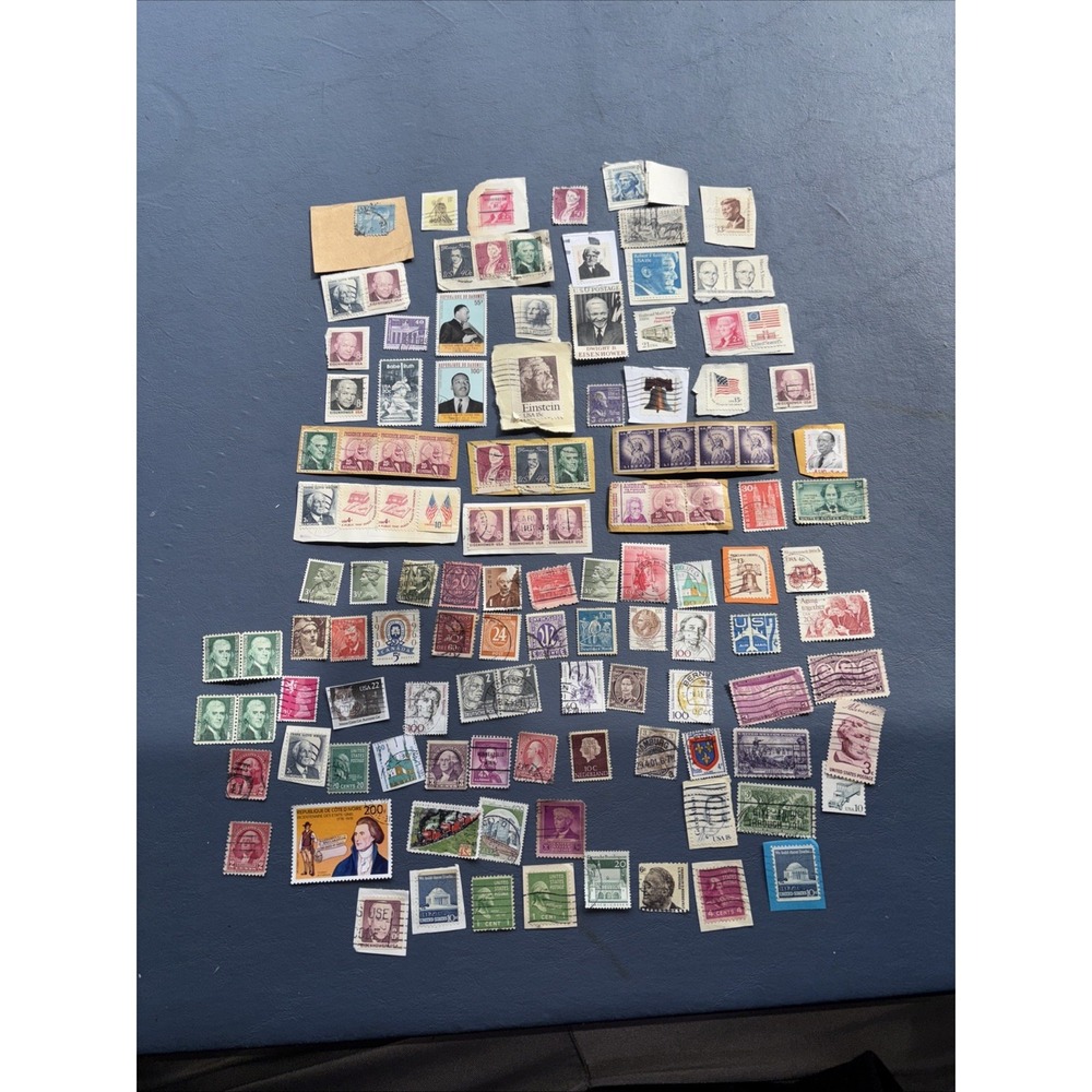 Vintage Lot Of Stamps Used And Unused Stamps